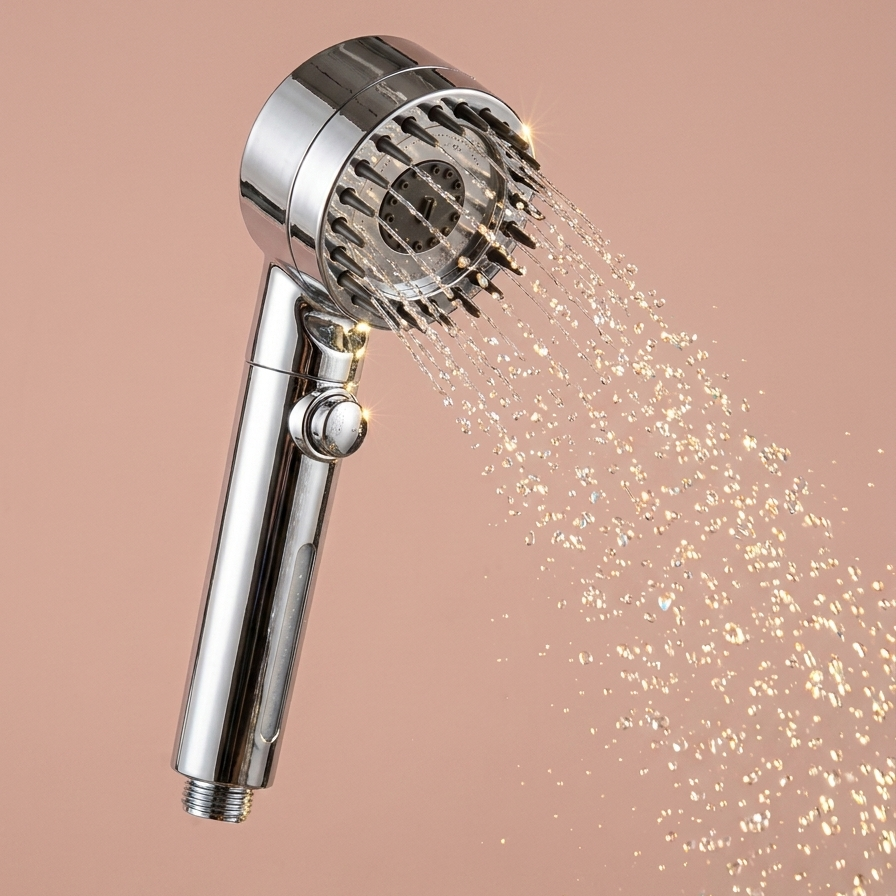 Handheld Shower Head with Filter Attachment & Spray Modes